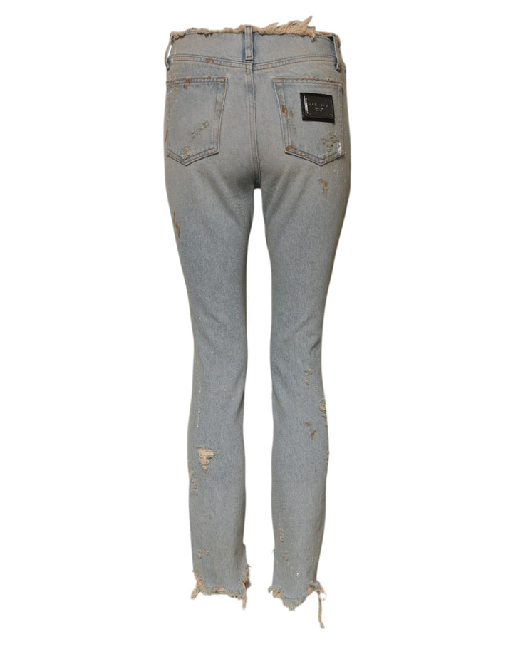 Dolce &amp; Gabbana Sample Sale Dolce &amp; Gabbana Light Blue High Waist Skinny Denim Jeans - | Designer outlet