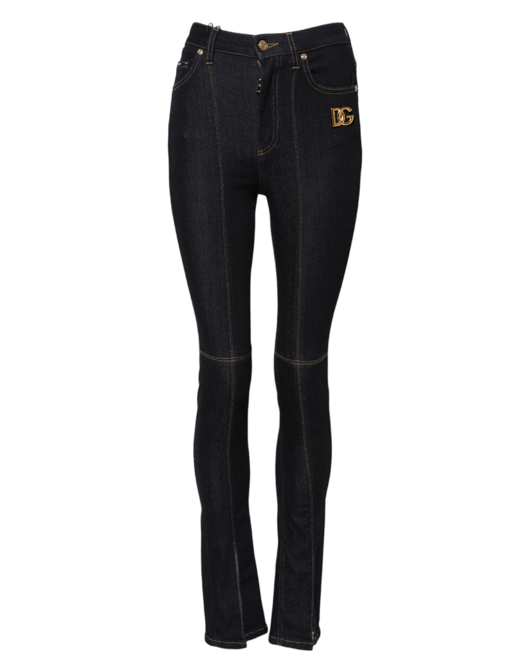Dolce &amp; Gabbana Sample Sale Dolce &amp; Gabbana Blue Cotton High Waist Skinny Denim Jeans - | Designer outlet