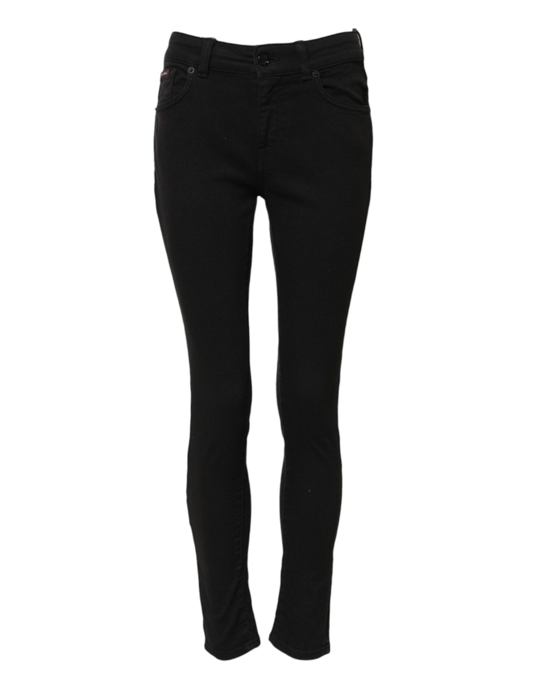 Dolce &amp; Gabbana Sample Sale Dolce &amp; Gabbana Black Cotton Skinny Mid Waist Denim Jeans - | Designer outlet
