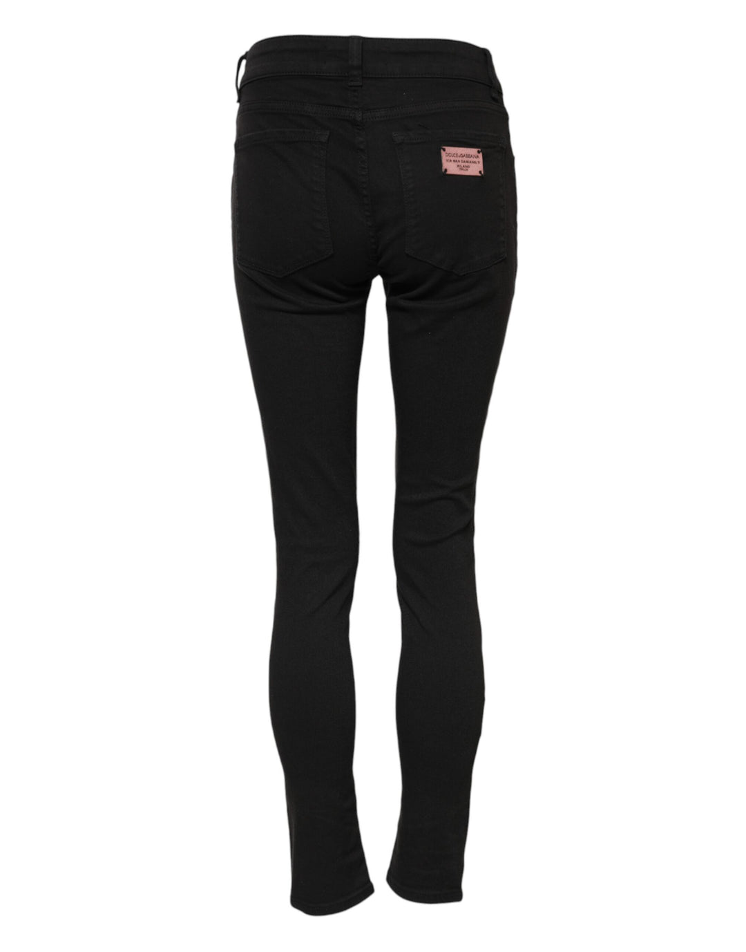 Dolce &amp; Gabbana Sample Sale Dolce &amp; Gabbana Black Cotton Skinny Mid Waist Denim Jeans - | Designer outlet