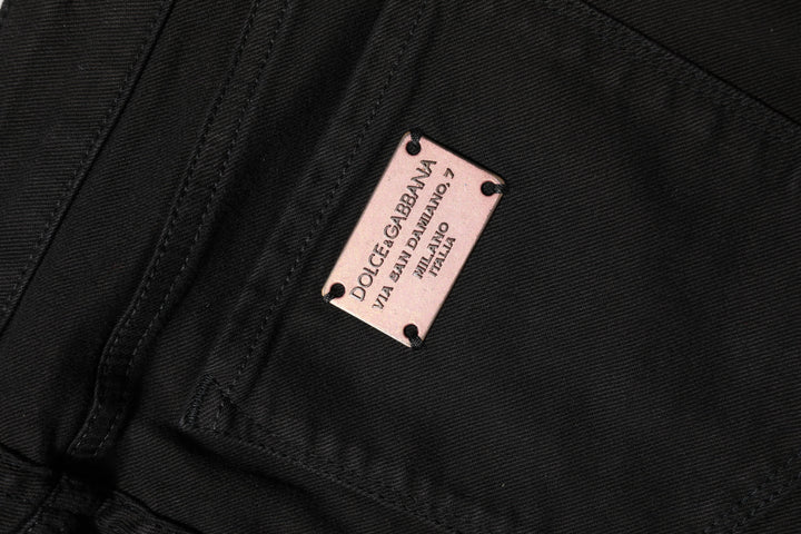 Dolce &amp; Gabbana Sample Sale Dolce &amp; Gabbana Black Cotton Skinny Mid Waist Denim Jeans - | Designer outlet