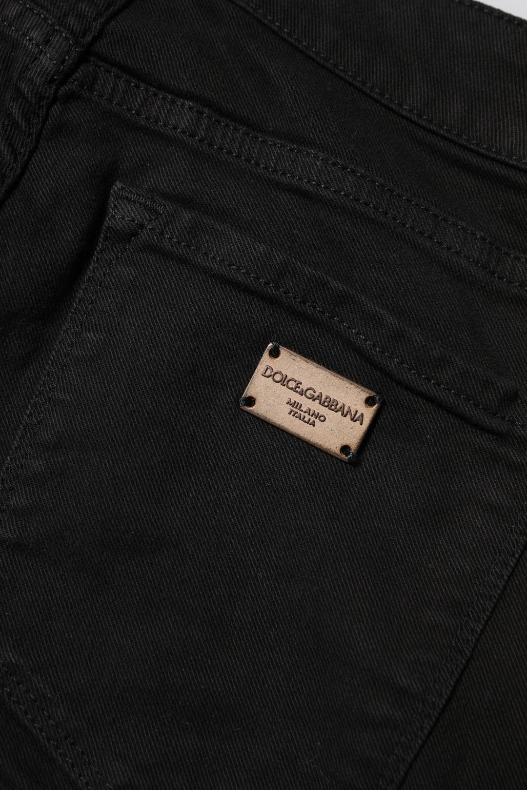Dolce &amp; Gabbana Sample Sale Dolce &amp; Gabbana Black Cotton Skinny Mid Waist Denim Jeans - | Designer outlet