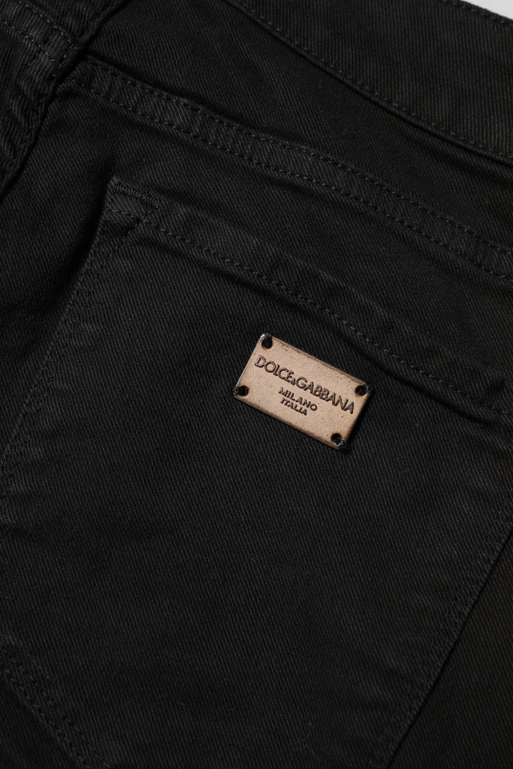 Dolce &amp; Gabbana Sample Sale Dolce &amp; Gabbana Black Cotton Skinny Mid Waist Denim Jeans - | Designer outlet