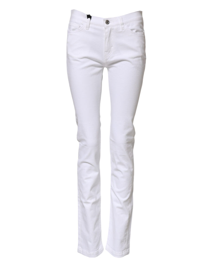 Dolce &amp; Gabbana Sample Sale Dolce &amp; Gabbana White GRACE Mid Waisted Skinny Denim Jeans - | Designer outlet