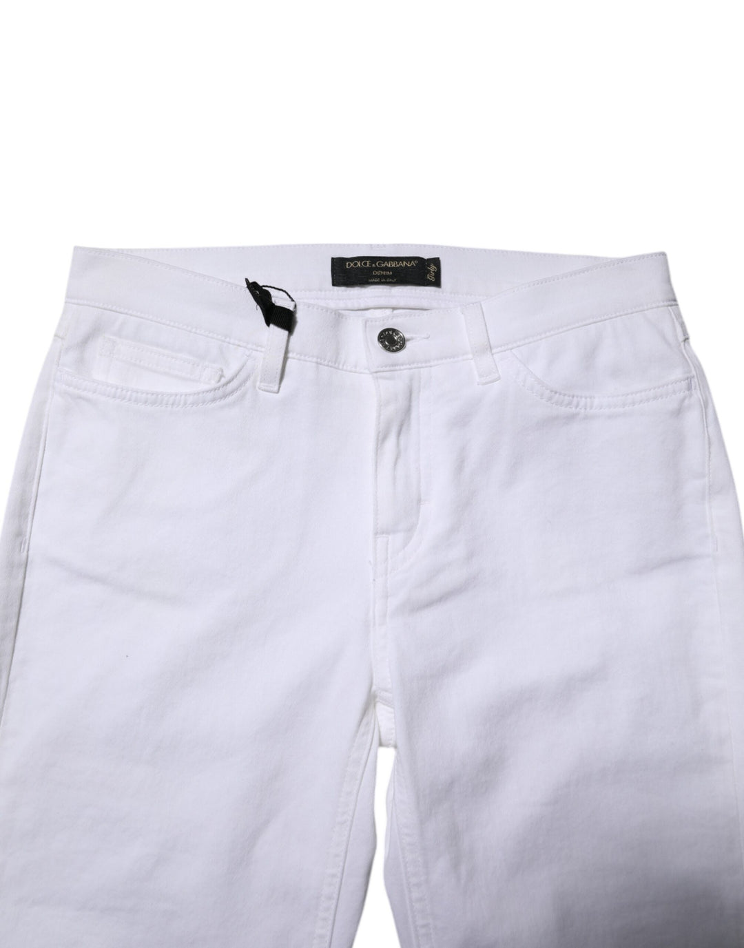 Dolce &amp; Gabbana White GRACE Mid Waisted Skinny Denim Jeans by Dolce &amp; Gabbana outlet now on sale