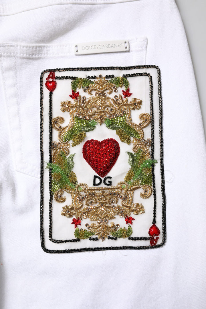 Dolce &amp; Gabbana White GRACE Mid Waisted Skinny Denim Jeans by Dolce &amp; Gabbana outlet now on sale