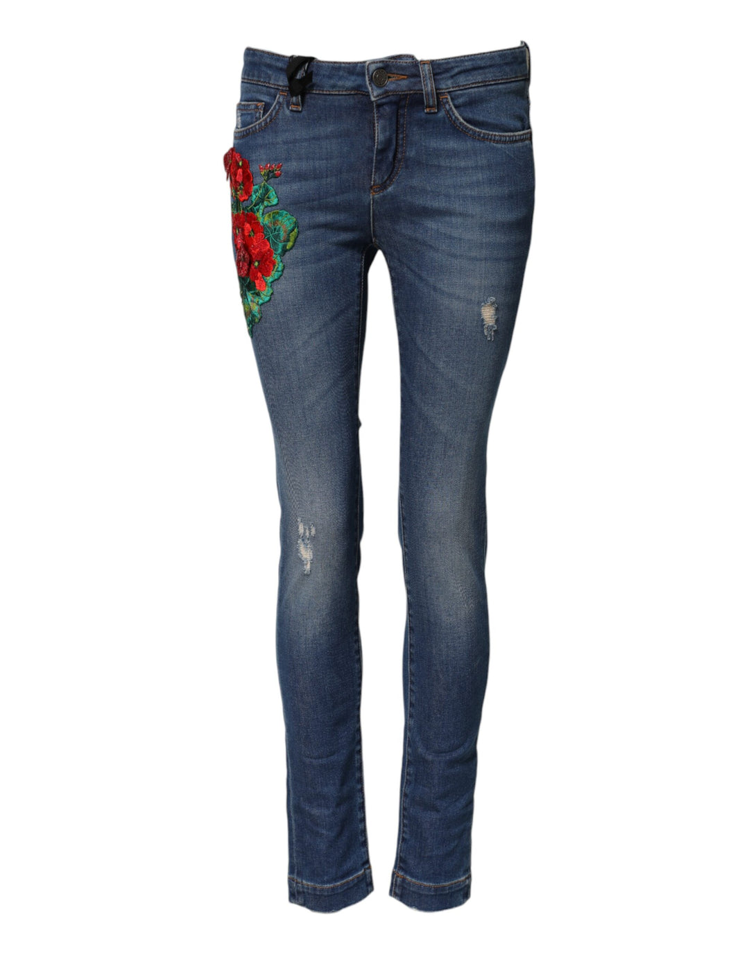 Dolce &amp; Gabbana Sample Sale Dolce &amp; Gabbana Blue Cotton Low Waist Skinny Denim Jeans - | Designer outlet