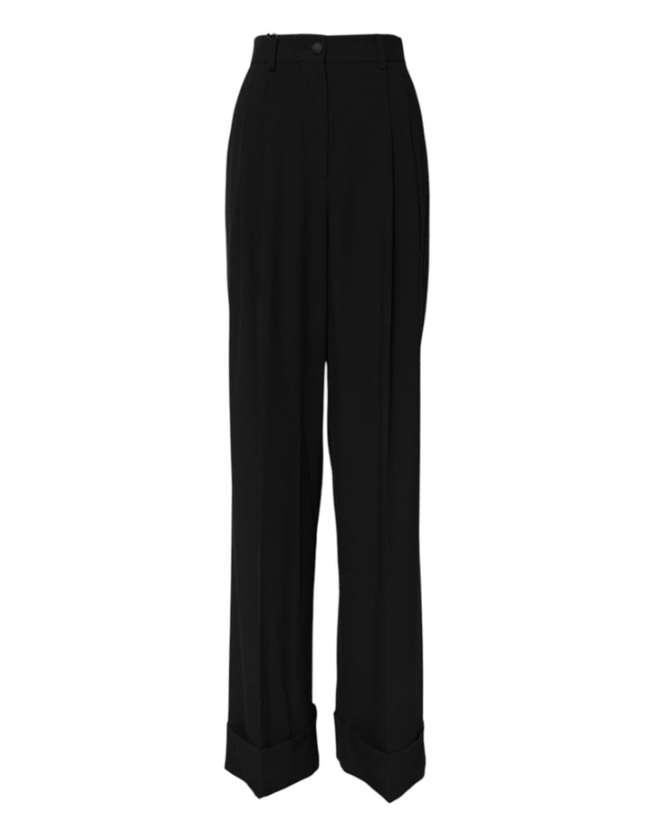 Dolce &amp; Gabbana Sample Sale Dolce &amp; Gabbana Black Wool High Waist Formal Pants - | Designer outlet
