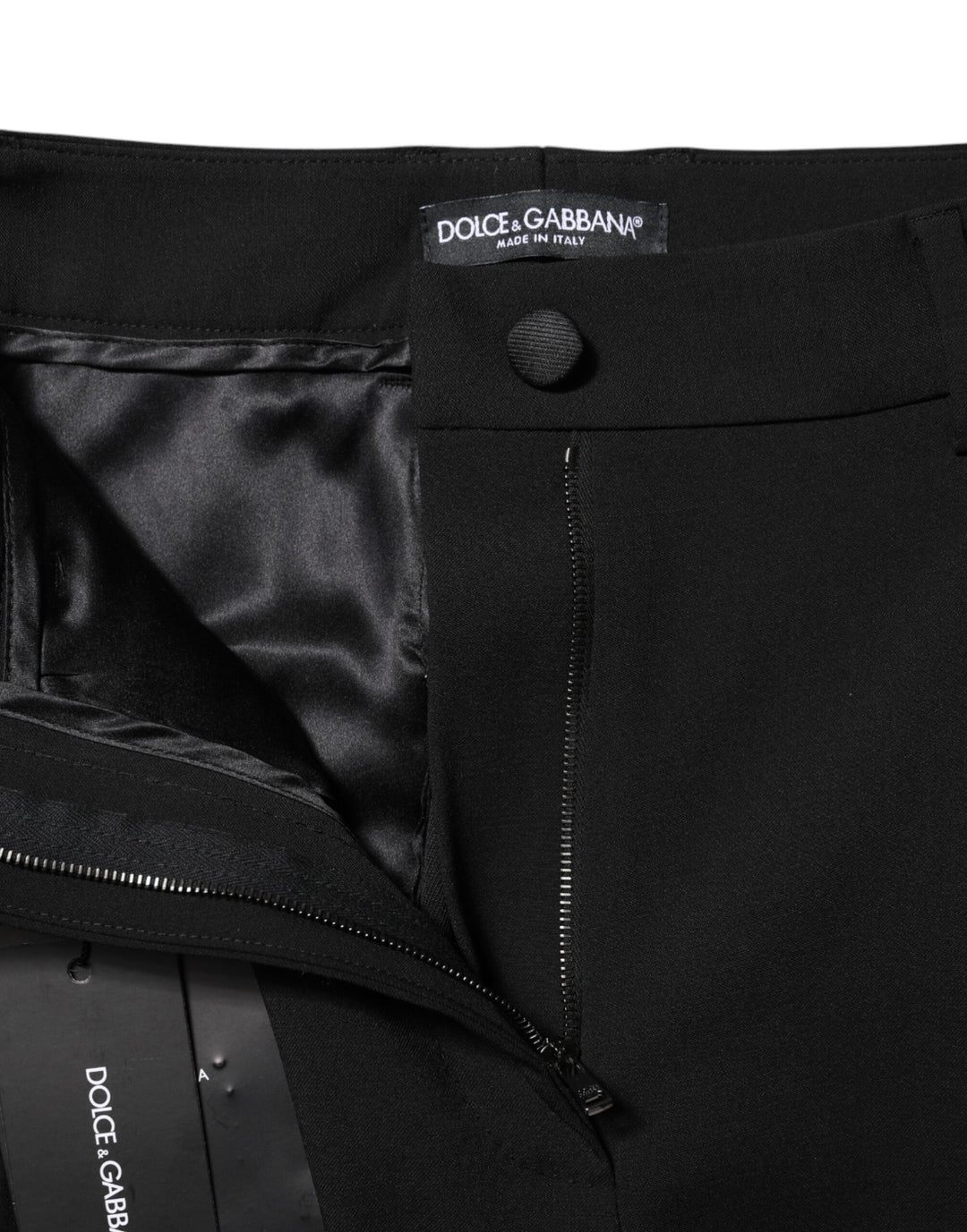 Dolce &amp; Gabbana Sample Sale Dolce &amp; Gabbana Black Wool High Waist Formal Pants - | Designer outlet