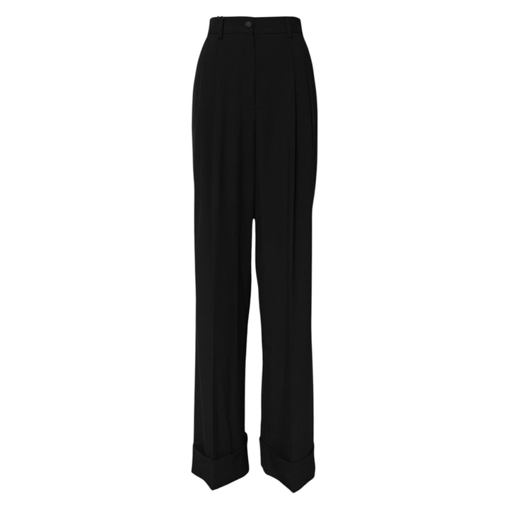 Dolce &amp; Gabbana Sample Sale Dolce &amp; Gabbana Black Wool High Waist Formal Pants - | Designer outlet