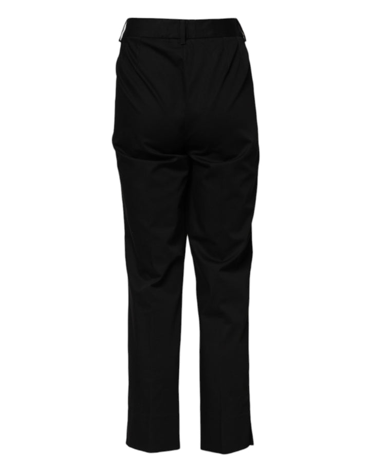 Dolce &amp; Gabbana Sample Sale Dolce &amp; Gabbana Black Cotton High Waist Formal Pants - | Designer outlet