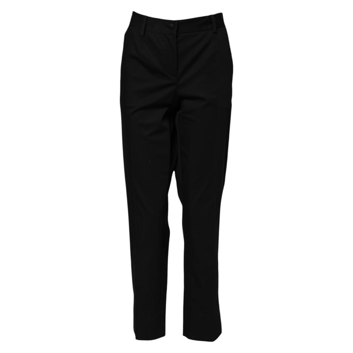 Dolce &amp; Gabbana Sample Sale Dolce &amp; Gabbana Black Cotton High Waist Formal Pants - | Designer outlet