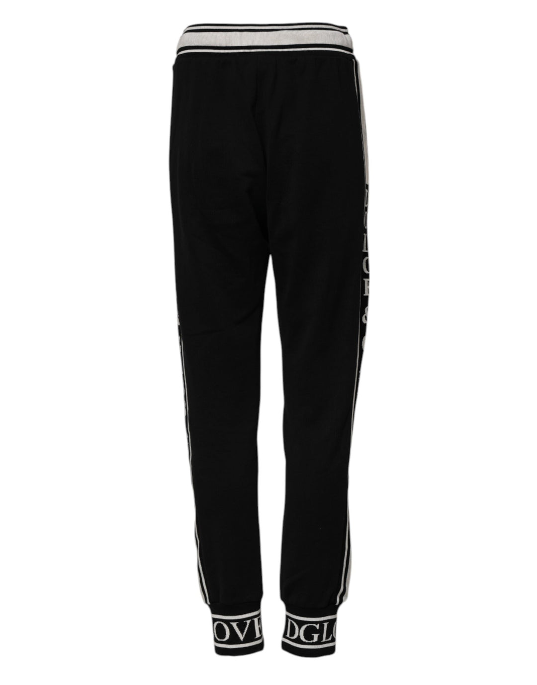 Dolce &amp; Gabbana Sample Sale Dolce &amp; Gabbana Black Cotton Jogger Logo Waist Pants - | Designer outlet