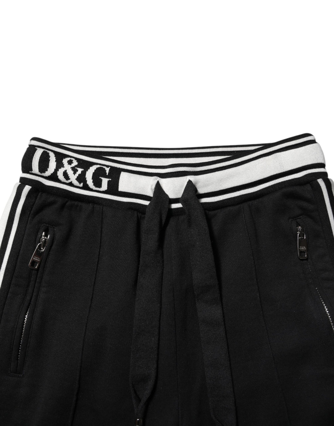 Dolce &amp; Gabbana Sample Sale Dolce &amp; Gabbana Black Cotton Jogger Logo Waist Pants - | Designer outlet