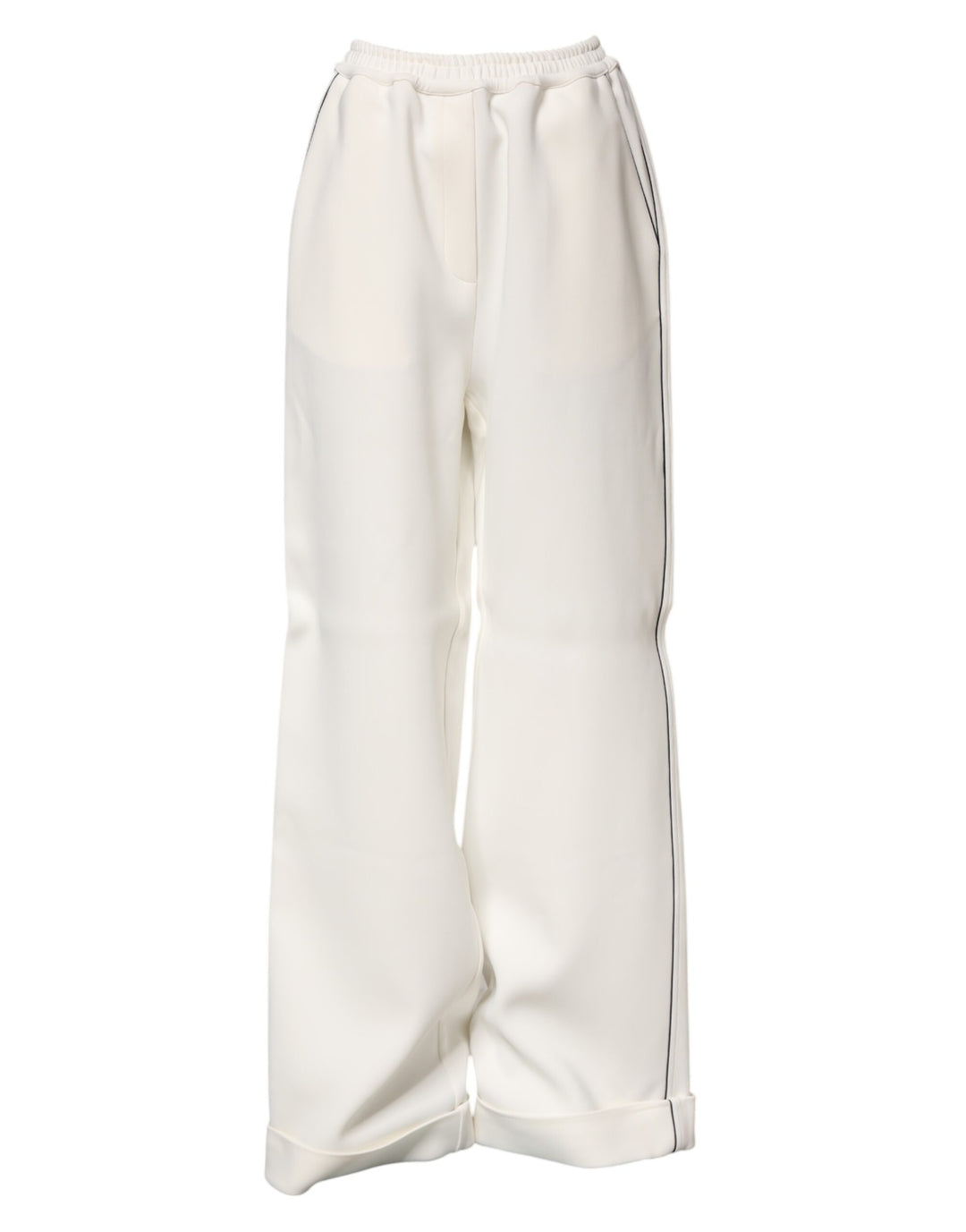 Dolce &amp; Gabbana Sample Sale Dolce &amp; Gabbana White Viscose Wide Leg Pull On Pants - | Designer outlet
