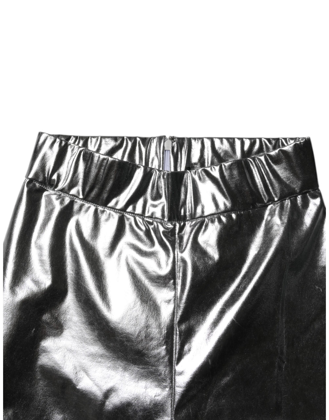 Dolce &amp; Gabbana Sample Sale Dolce &amp; Gabbana Metallic Silver Polyester Slim Fit Leggings Pants - | Designer outlet