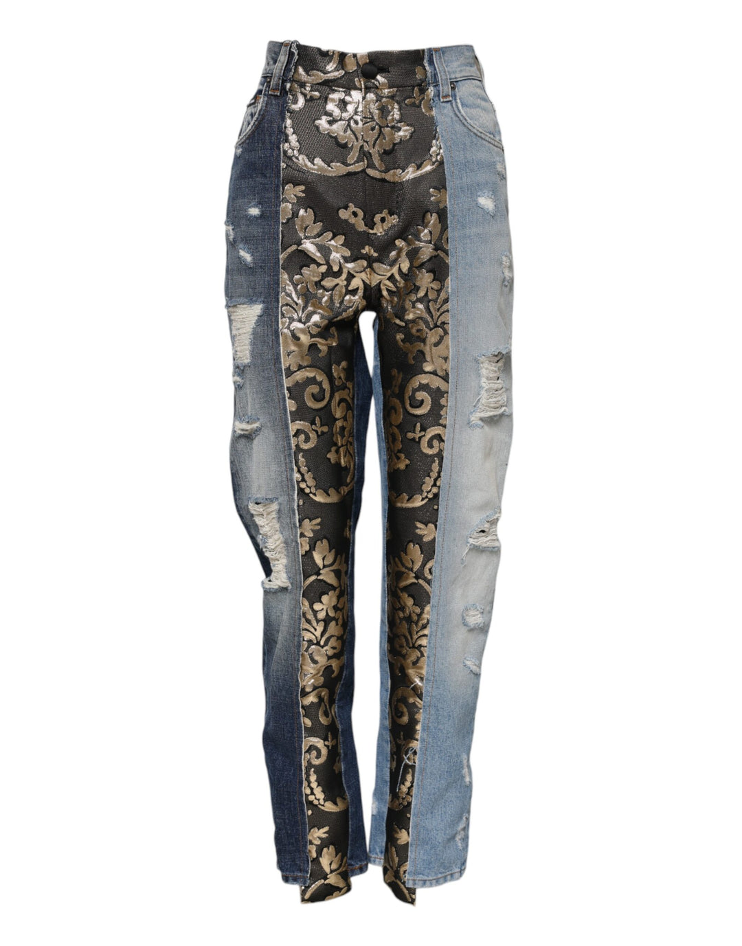 Dolce &amp; Gabbana Sample Sale Dolce &amp; Gabbana Multicolor Patchwork Tapered Denim Jeans - | Designer outlet