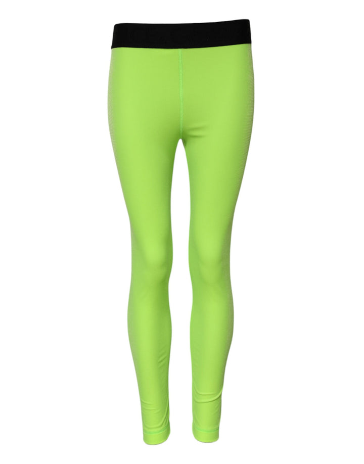 Dolce &amp; Gabbana Sample Sale Dolce &amp; Gabbana Green Nylon Slim Fit Leggings Pants - | Designer outlet