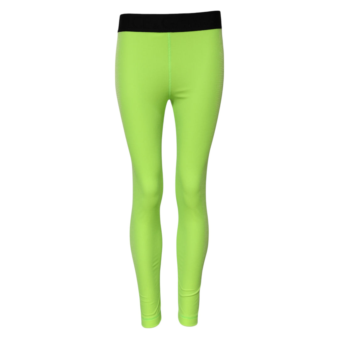 Dolce &amp; Gabbana Sample Sale Dolce &amp; Gabbana Green Nylon Slim Fit Leggings Pants - | Designer outlet