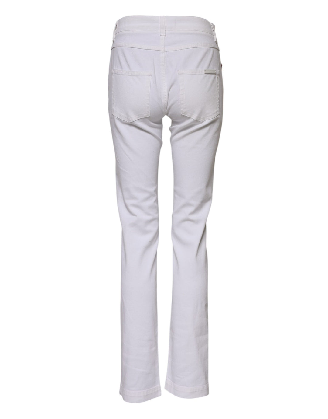 Dolce &amp; Gabbana Sample Sale Dolce &amp; Gabbana White Floral Embroidery GIRLY Denim Jeans - | Designer outlet