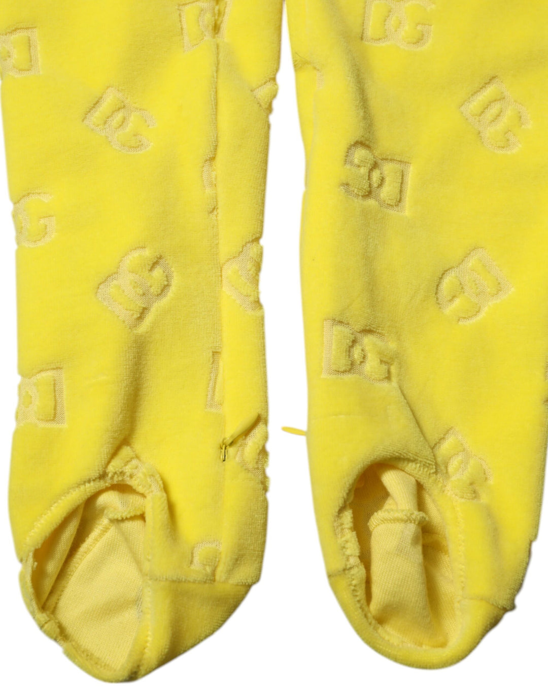 Dolce &amp; Gabbana Sample Sale Dolce &amp; Gabbana Yellow Logo Slim Fit Leggings Pants - | Designer outlet