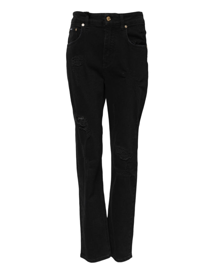 Dolce &amp; Gabbana Sample Sale Dolce &amp; Gabbana Black Boyfriend Cotton Flared Denim Jeans - | Designer outlet