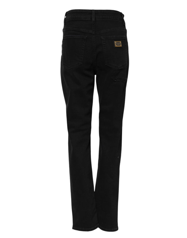Dolce &amp; Gabbana Sample Sale Dolce &amp; Gabbana Black Boyfriend Cotton Flared Denim Jeans - | Designer outlet