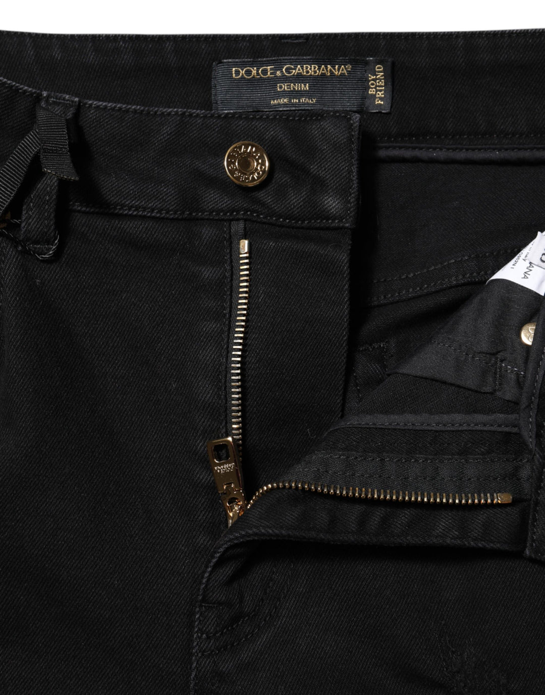 Dolce &amp; Gabbana Sample Sale Dolce &amp; Gabbana Black Boyfriend Cotton Flared Denim Jeans - | Designer outlet