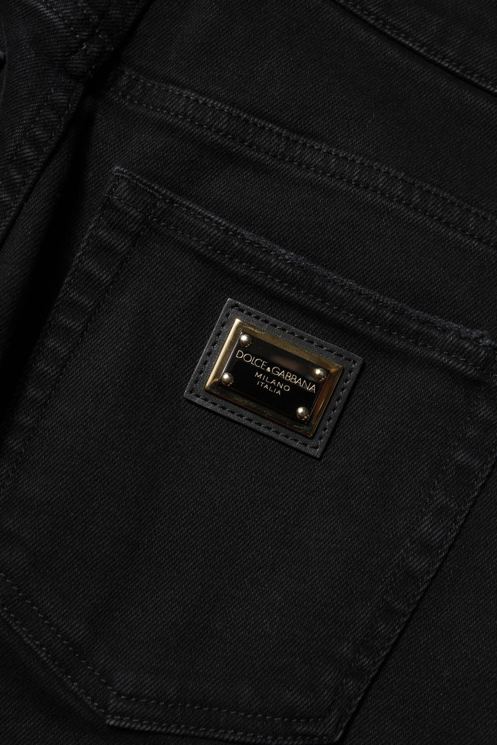 Dolce &amp; Gabbana Sample Sale Dolce &amp; Gabbana Black Boyfriend Cotton Flared Denim Jeans - | Designer outlet
