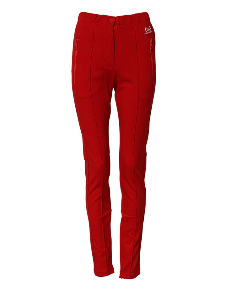 Dolce &amp; Gabbana Sample Sale Dolce &amp; Gabbana Red Mid Waist Slim Fit Pants - | Designer outlet