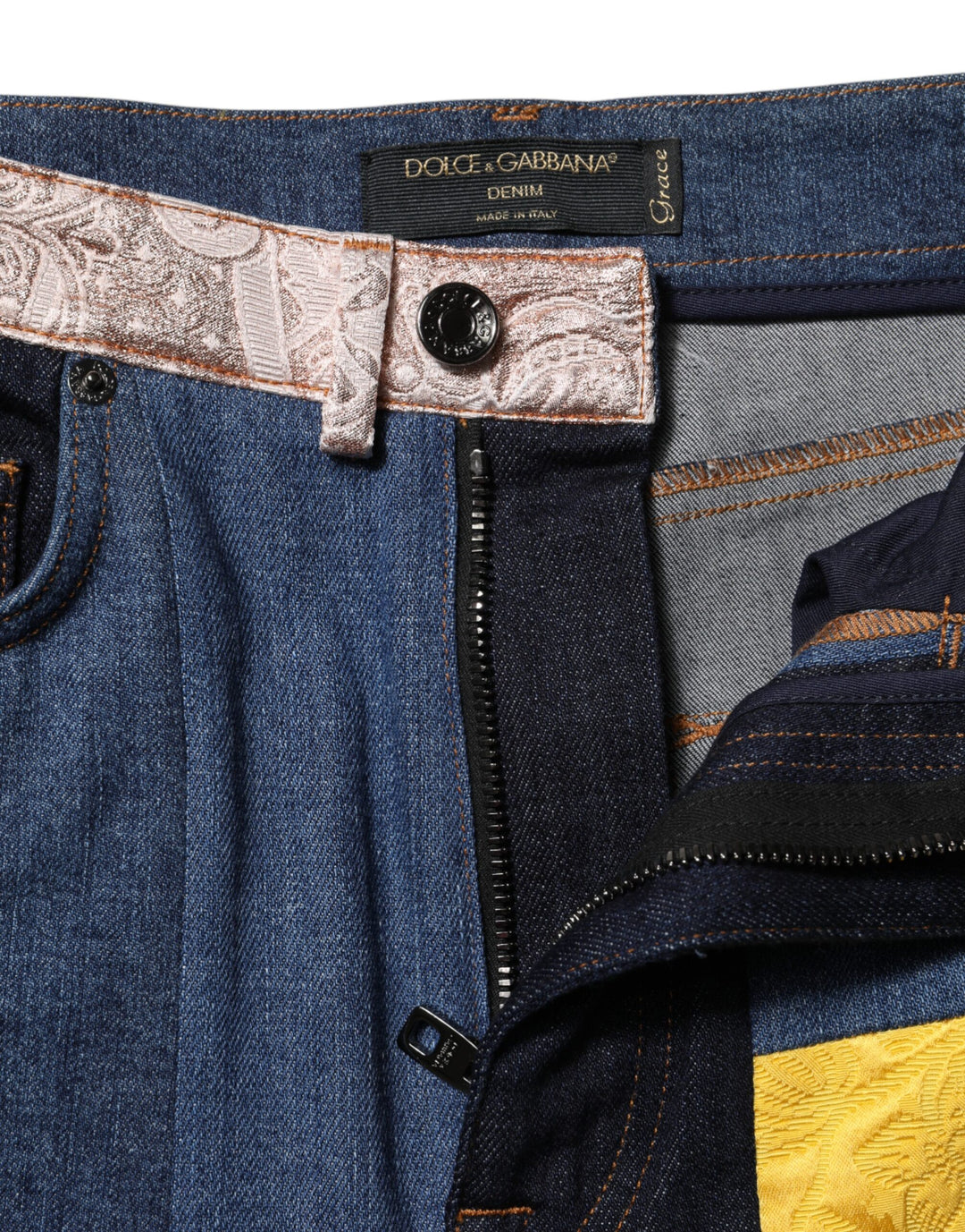 Dolce &amp; Gabbana Sample Sale Dolce &amp; Gabbana Multicolor Patchwork Skinny Denim Jeans - | Designer outlet