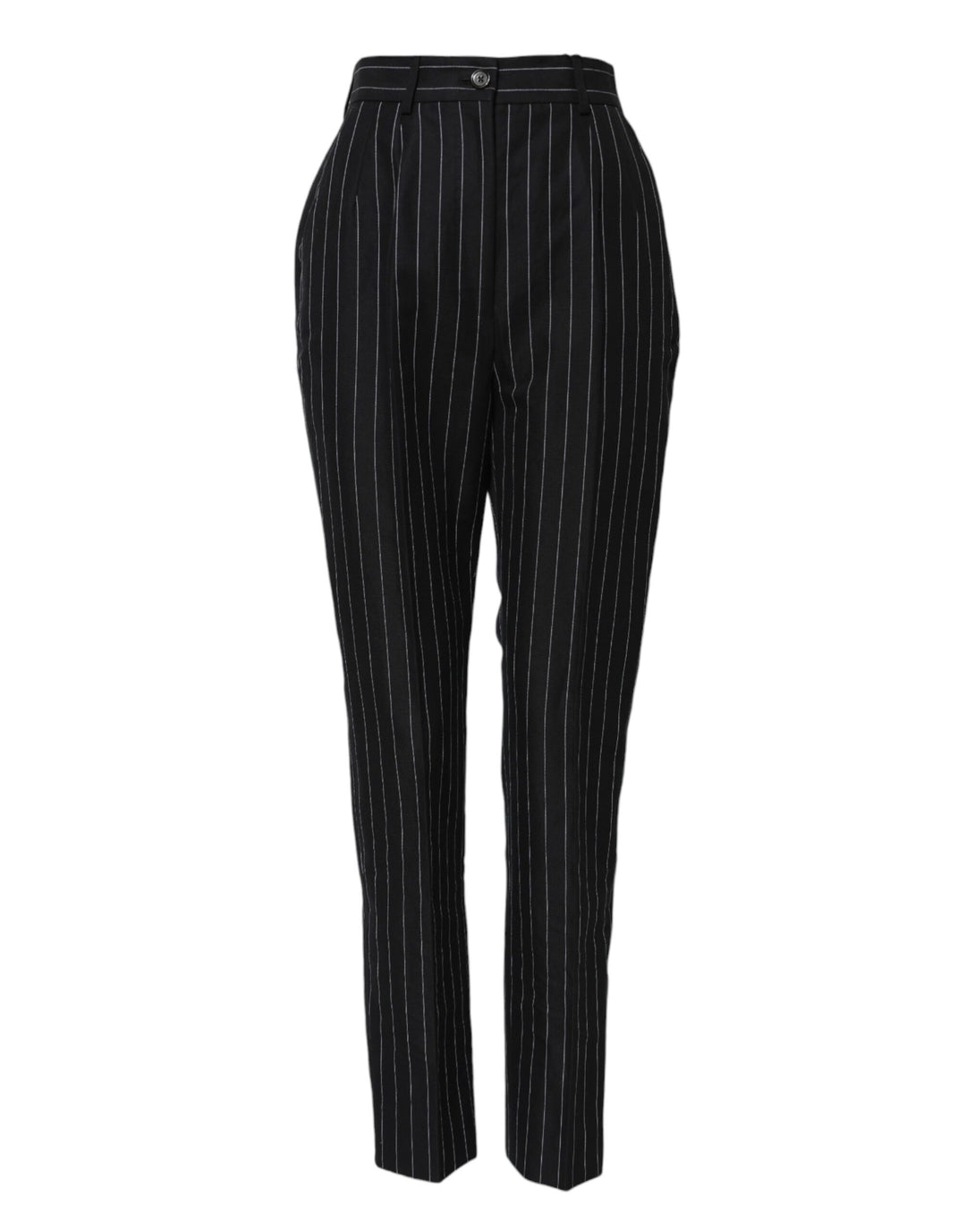 Dolce &amp; Gabbana Sample Sale Dolce &amp; Gabbana Black Stripes High Waist Tapered Pants - | Designer outlet