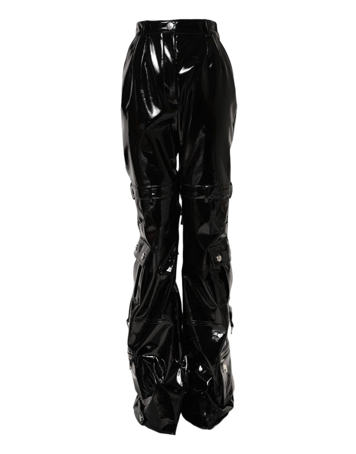 Dolce &amp; Gabbana Sample Sale Dolce &amp; Gabbana Black High Waist Cargo Bootcut Pants - | Designer outlet