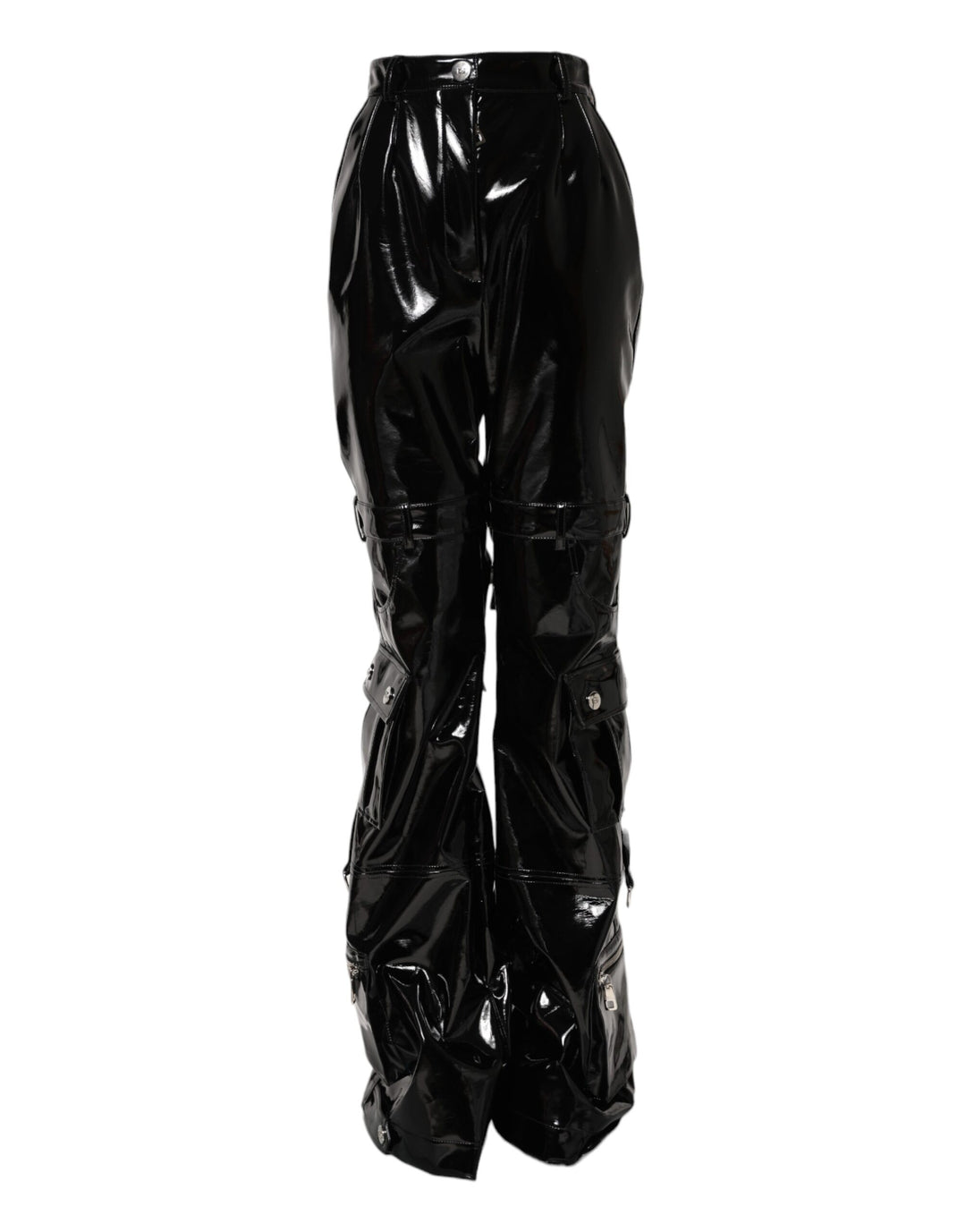 Dolce &amp; Gabbana Sample Sale Dolce &amp; Gabbana Black High Waist Cargo Bootcut Pants - | Designer outlet