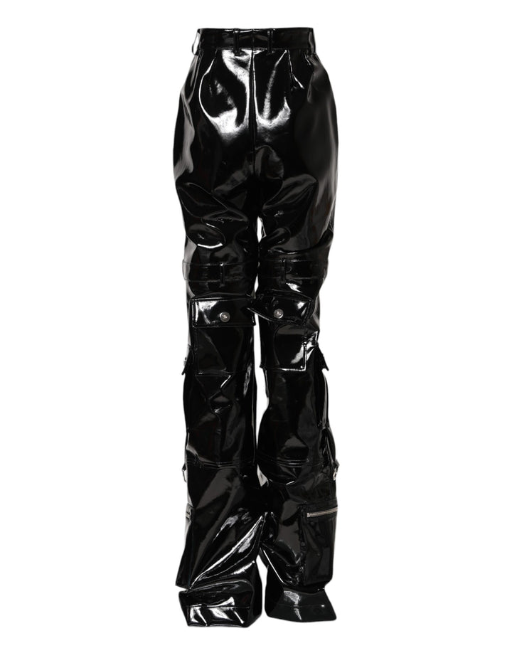 Dolce &amp; Gabbana Sample Sale Dolce &amp; Gabbana Black High Waist Cargo Bootcut Pants - | Designer outlet