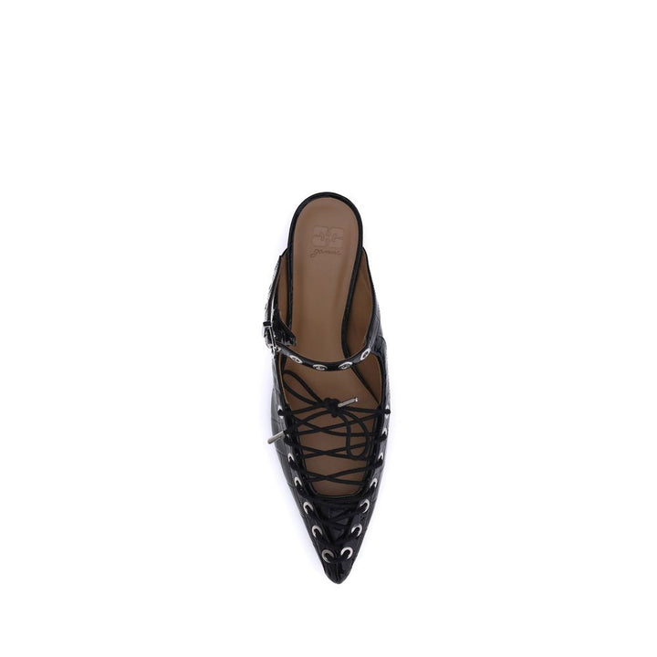 Ganni Oleatex laced Mules