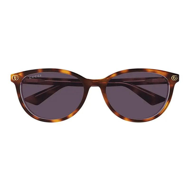 Gucci Sunglasses Cat Eye Full Rim, Havana Frame and Violet Lens