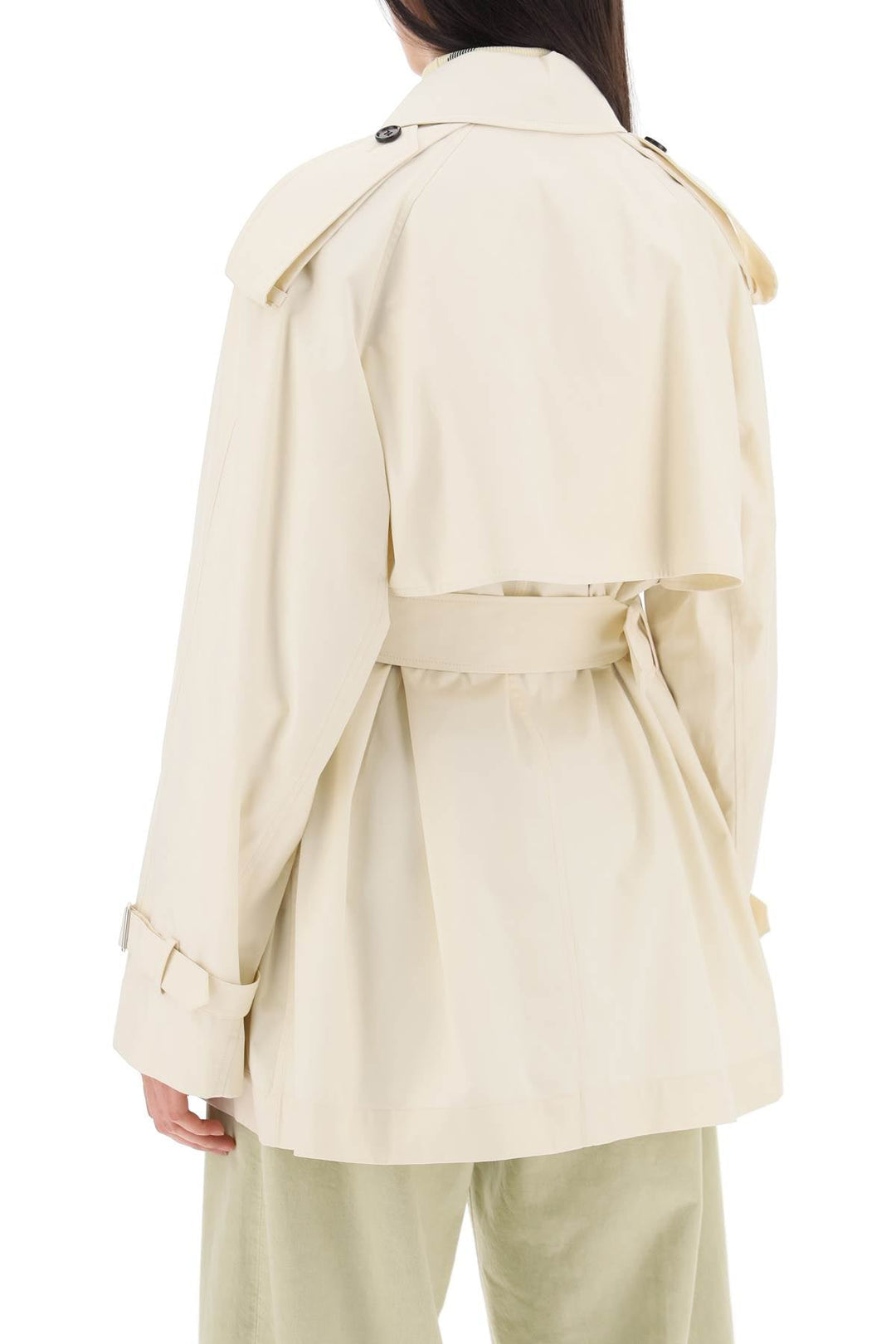 Burberry Short Cotton Gabardine Trench Coat