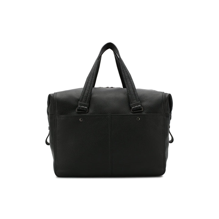 Bottega Veneta Leather Black Boston Bag