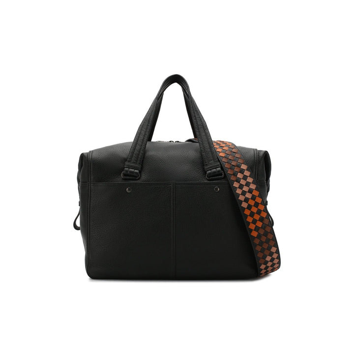 Bottega Veneta Leather Black Boston Bag