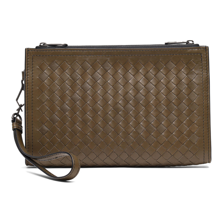 Bottega Veneta Intrecciato Leather Wristlet Bag