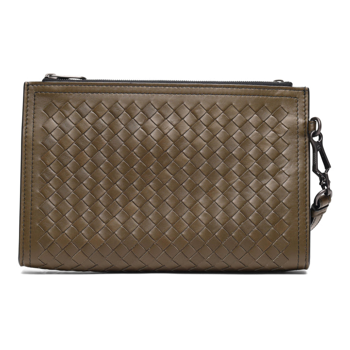 Bottega Veneta Intrecciato Leather Wristlet Bag