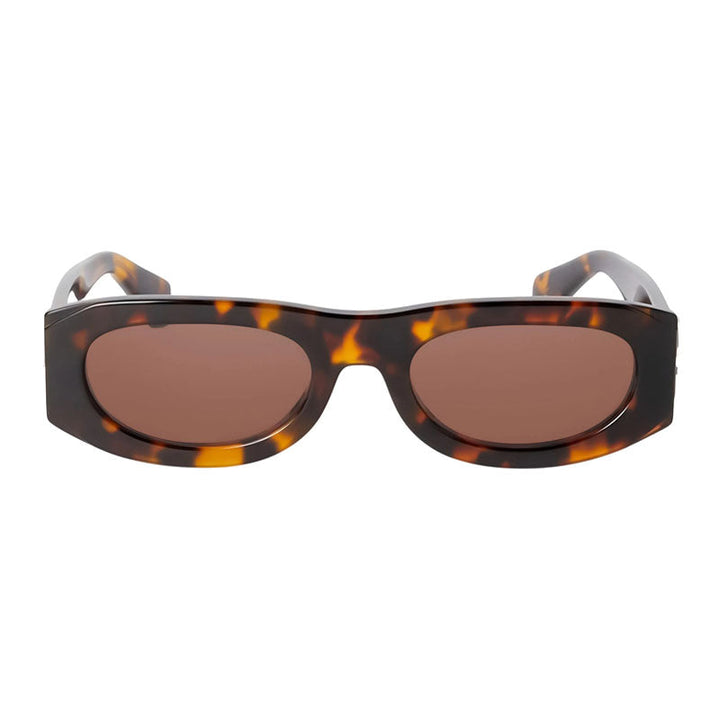 Off-White Sunglasses Oval Full Rim, Havana Frame and Brown Lens OERI13OORLANDO6064