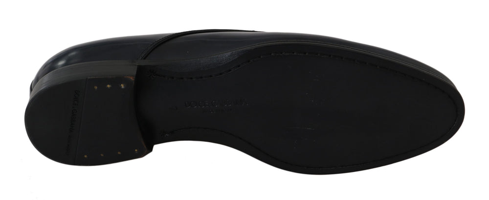 Dolce & Gabbana Sample Sale Dolce & Gabbana Blue Leather Dress Derby Formal Mens Shoes - | Designer outlet