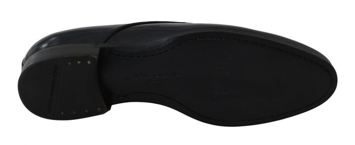 Dolce &amp; Gabbana Sample Sale Dolce &amp; Gabbana Blue Leather Dress Derby Formal Mens Shoes - | Designer outlet