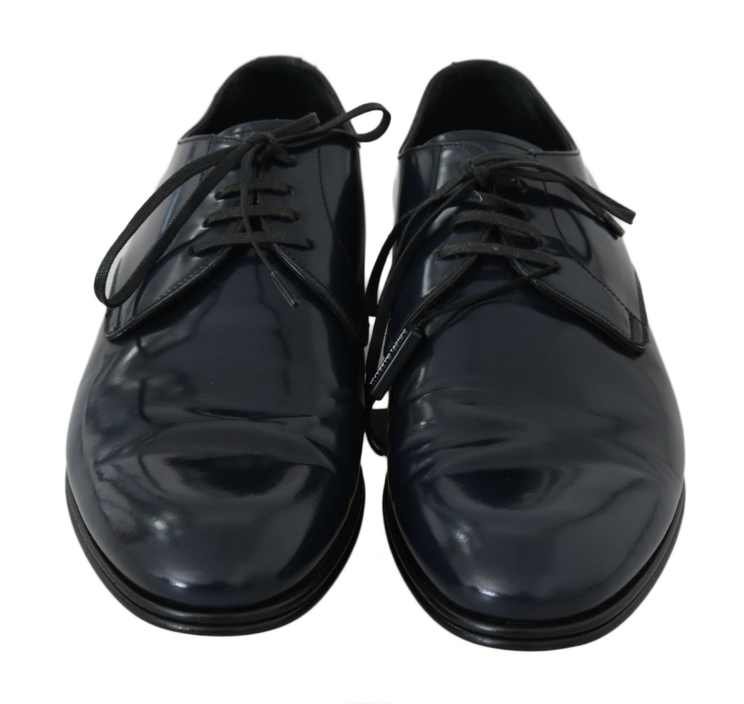 Dolce &amp; Gabbana Sample Sale Dolce &amp; Gabbana Blue Leather Dress Derby Formal Mens Shoes - | Designer outlet