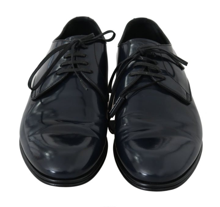 Dolce &amp; Gabbana Sample Sale Dolce &amp; Gabbana Blue Leather Dress Derby Formal Mens Shoes - | Designer outlet