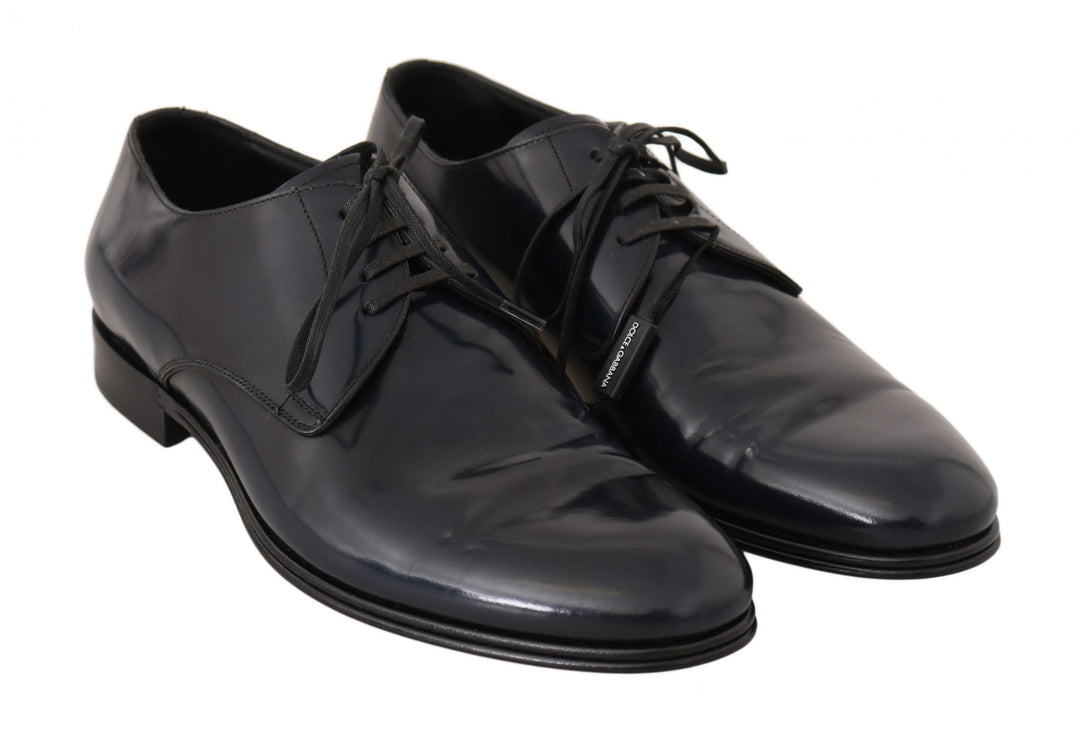 Dolce &amp; Gabbana Sample Sale Dolce &amp; Gabbana Blue Leather Dress Derby Formal Mens Shoes - | Designer outlet