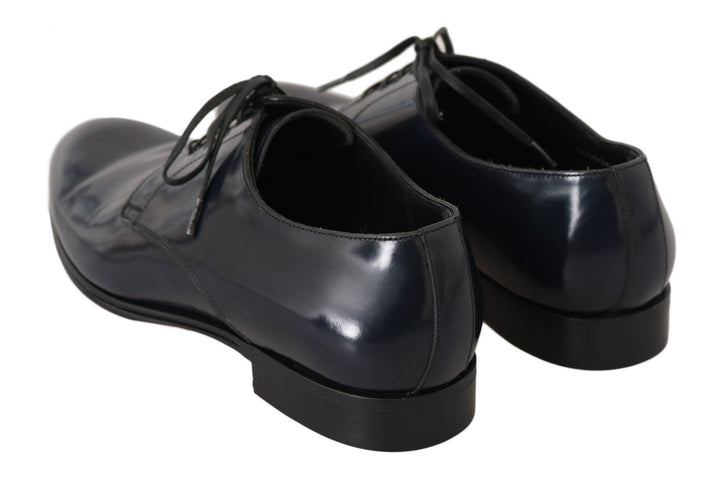 Dolce &amp; Gabbana Sample Sale Dolce &amp; Gabbana Blue Leather Dress Derby Formal Mens Shoes - | Designer outlet