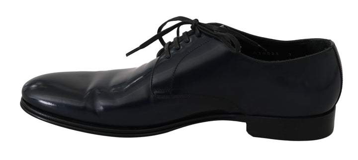 Dolce &amp; Gabbana Sample Sale Dolce &amp; Gabbana Blue Leather Dress Derby Formal Mens Shoes - | Designer outlet